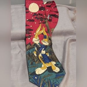 Looney Tunes Bugs Bunny and Female Bunny Romantic MAN ROAD Hand Made Tie